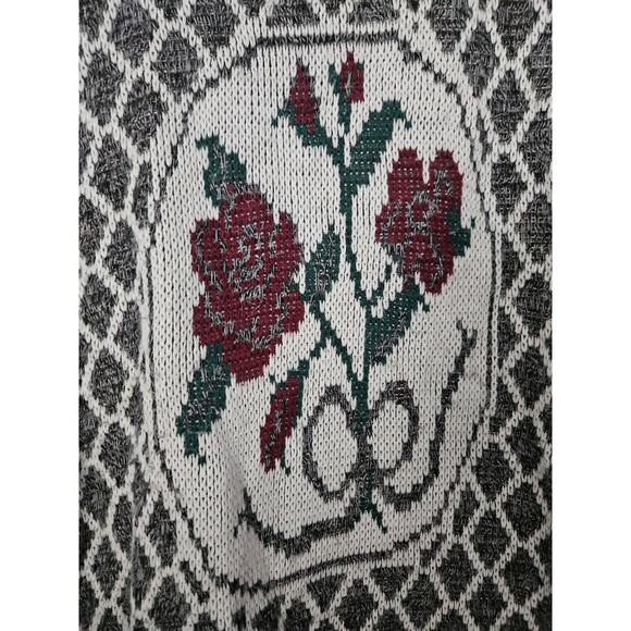 Floral Patterned Crew Neck Sweater - Picture 5 of 16